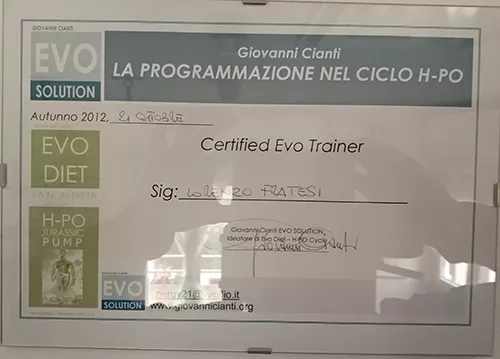 Certificato EVO - TRAINER